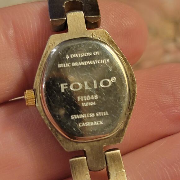 Vintage Watches Folio by Relic Silver Gold Two Tone Ladies Dress Watch FI1048 - Picture 10 of 10